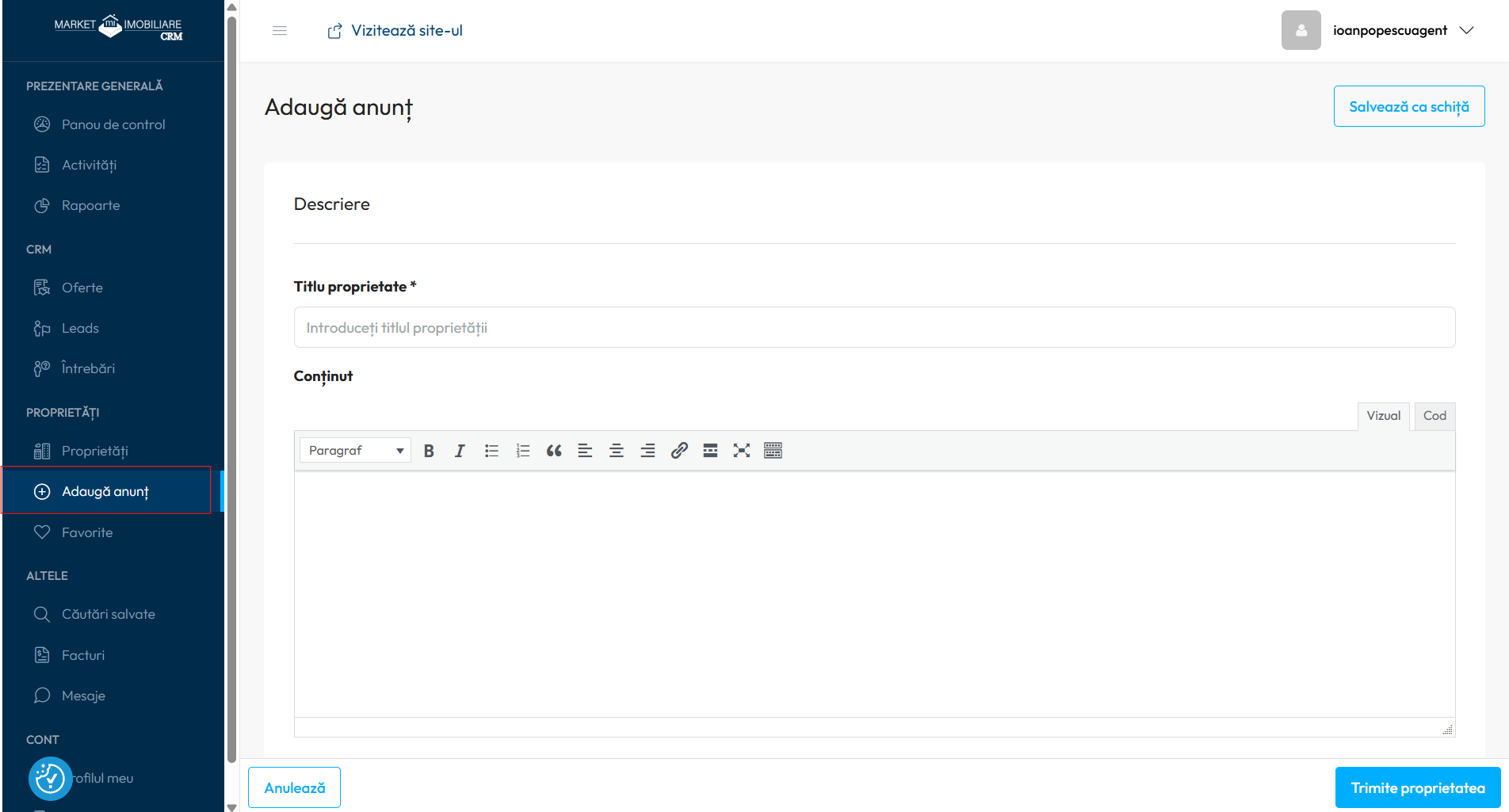 cont agent marketimobiliare