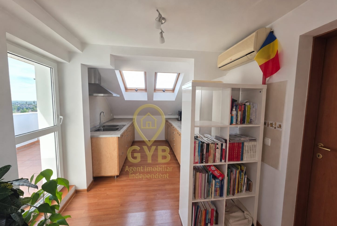 Apartament cu 2 camere, terasa generoasă, etaj 9