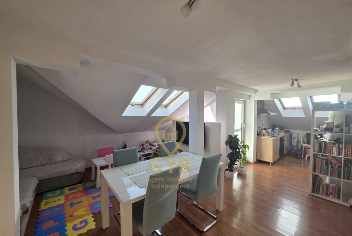 Apartament cu 2 camere, terasa generoasă, etaj 9