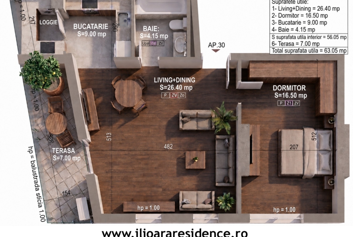 2 camere, 63 mp, 500 m metrou Nicolae Grigorescu (Ilioara), Park Lake